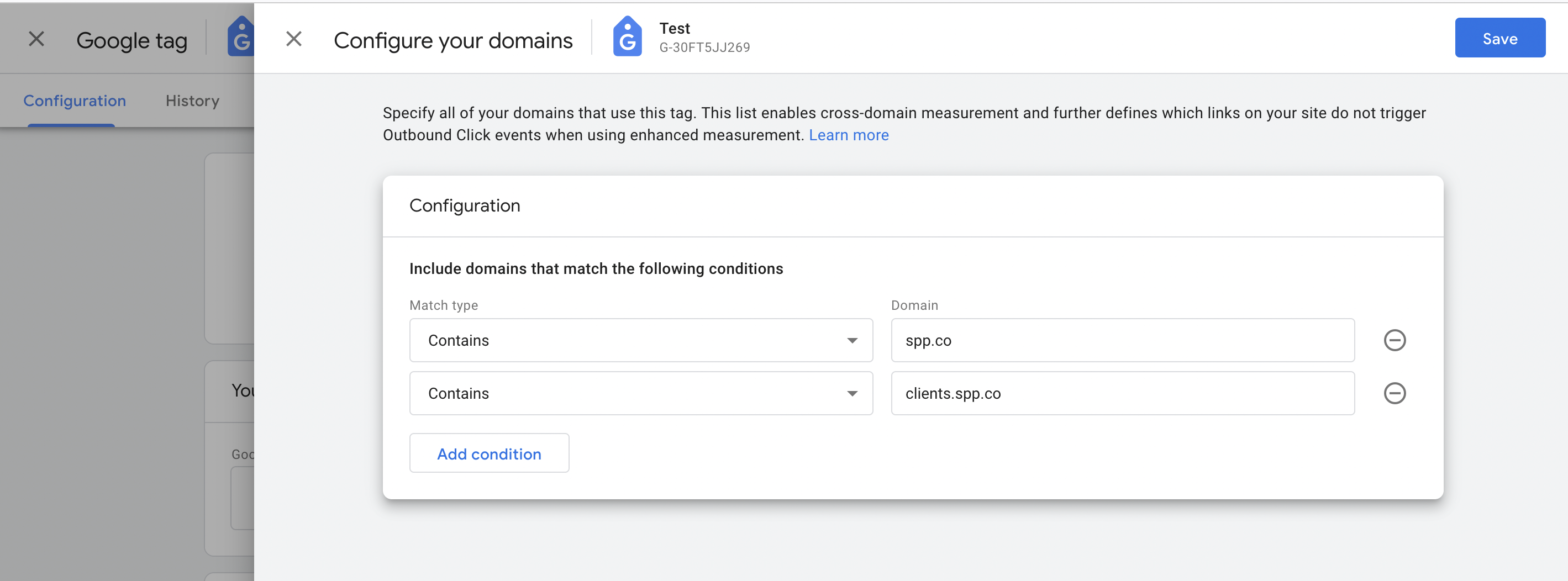 GA4 Cross Domain Setup Example