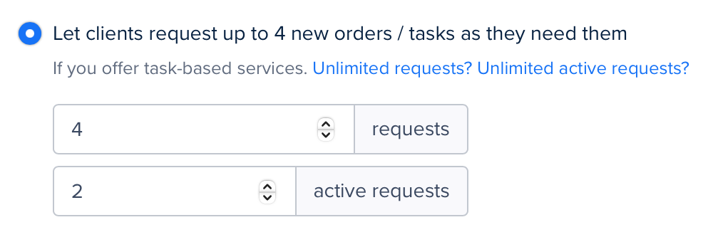 number of active requests