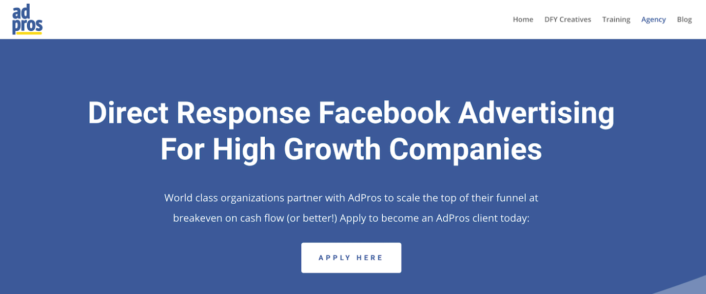 ad pros facebook ads for high growth companies