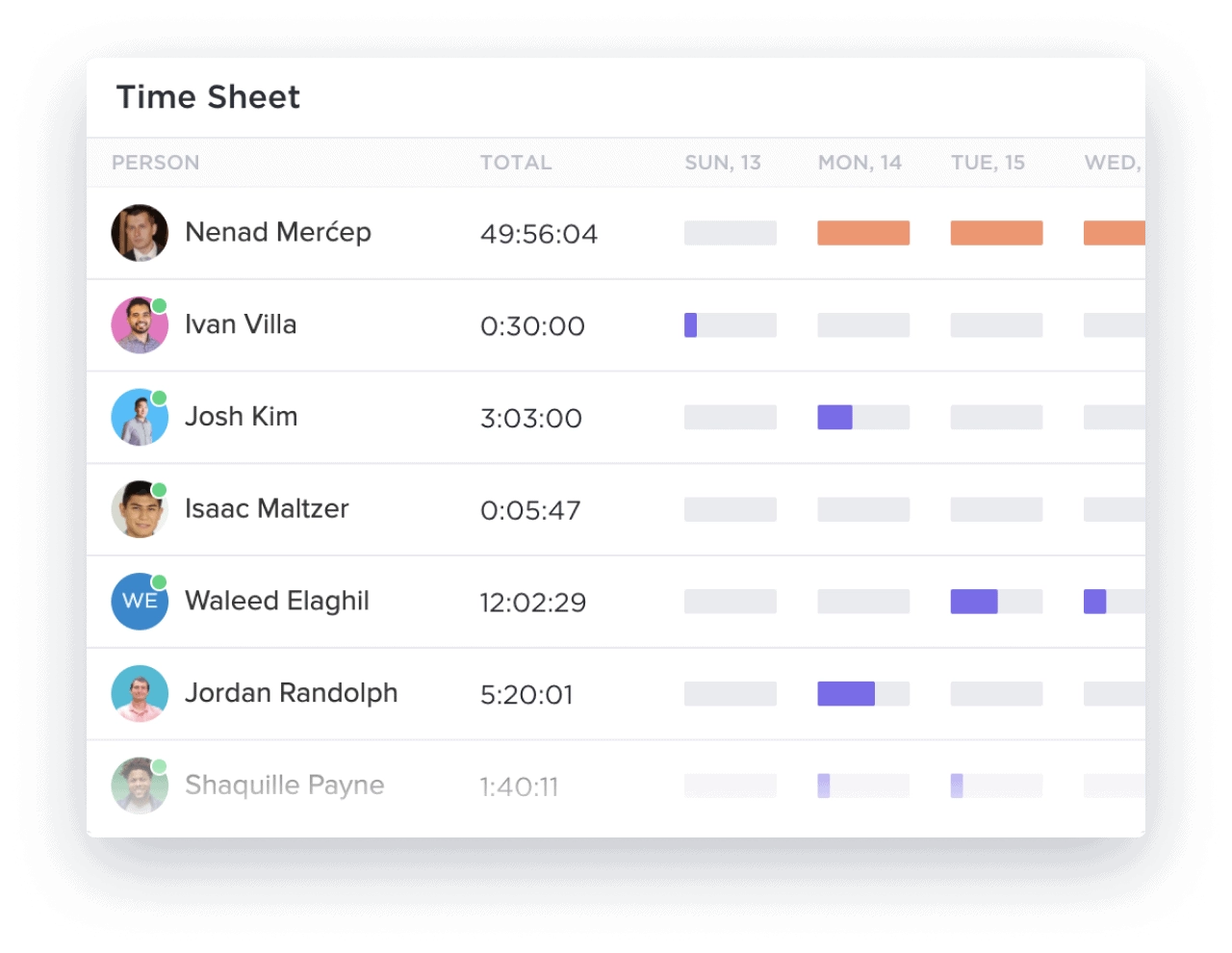 ClickUp time tracking