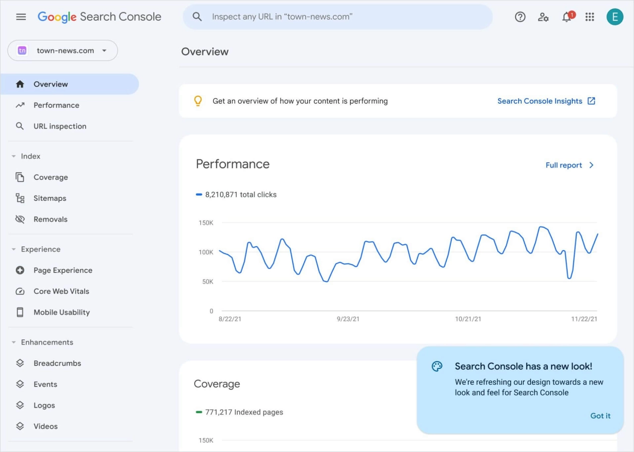 free analytics tool Google Search Console