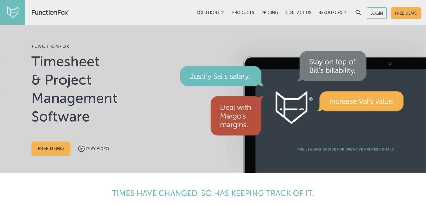 FunctionFox meticulous time management agency software