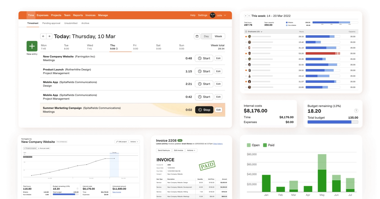 Harvest time tracking