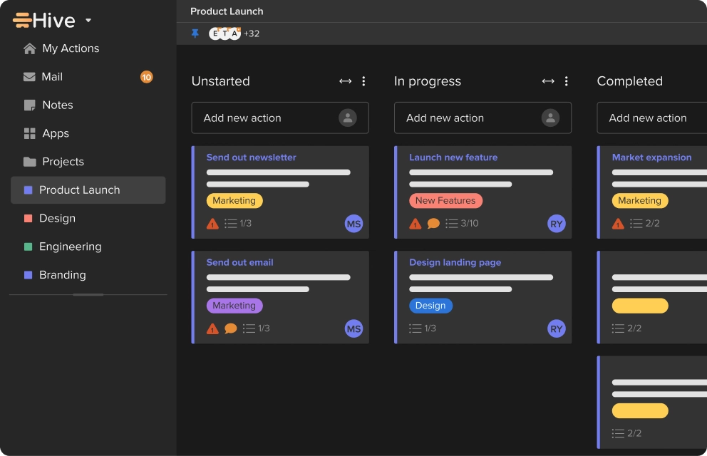 Hive for resource management