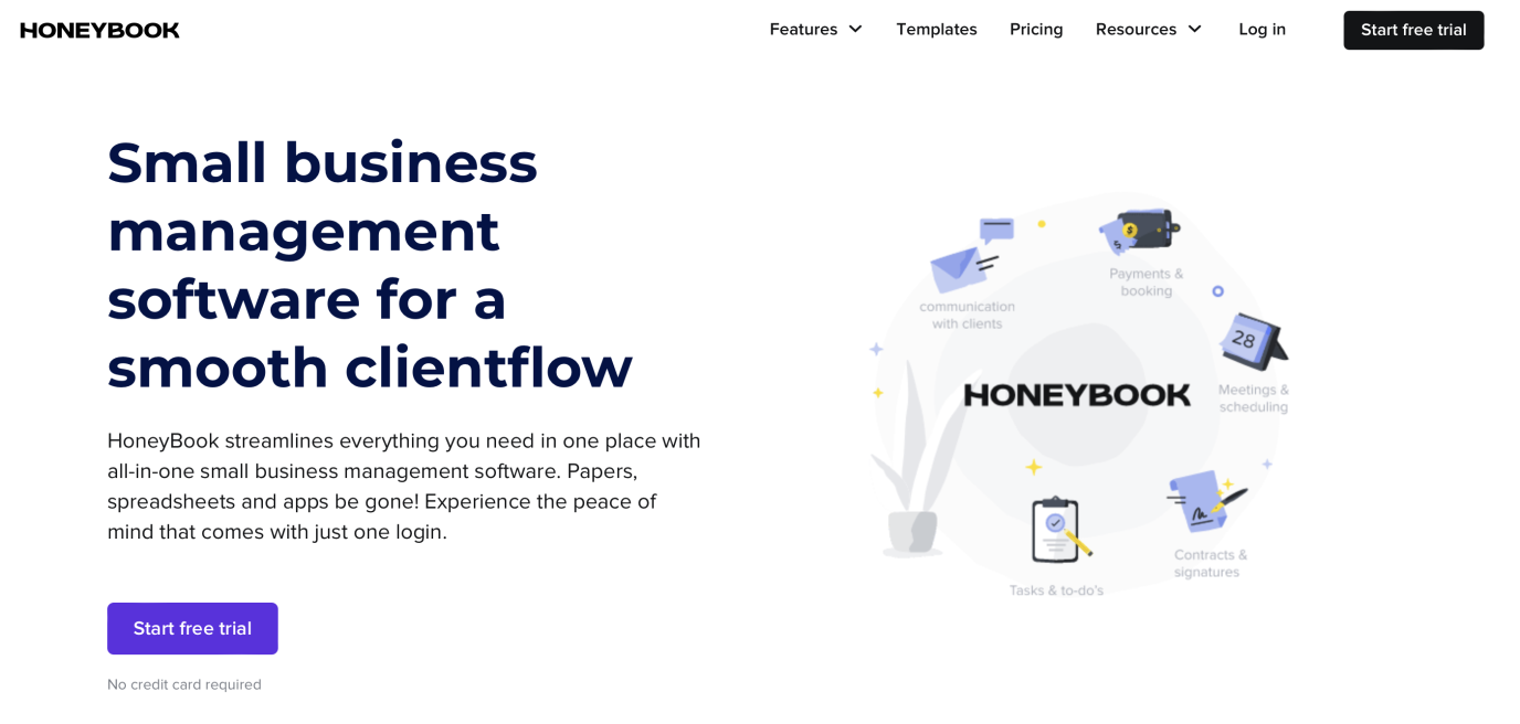 Honeybook agency client management software