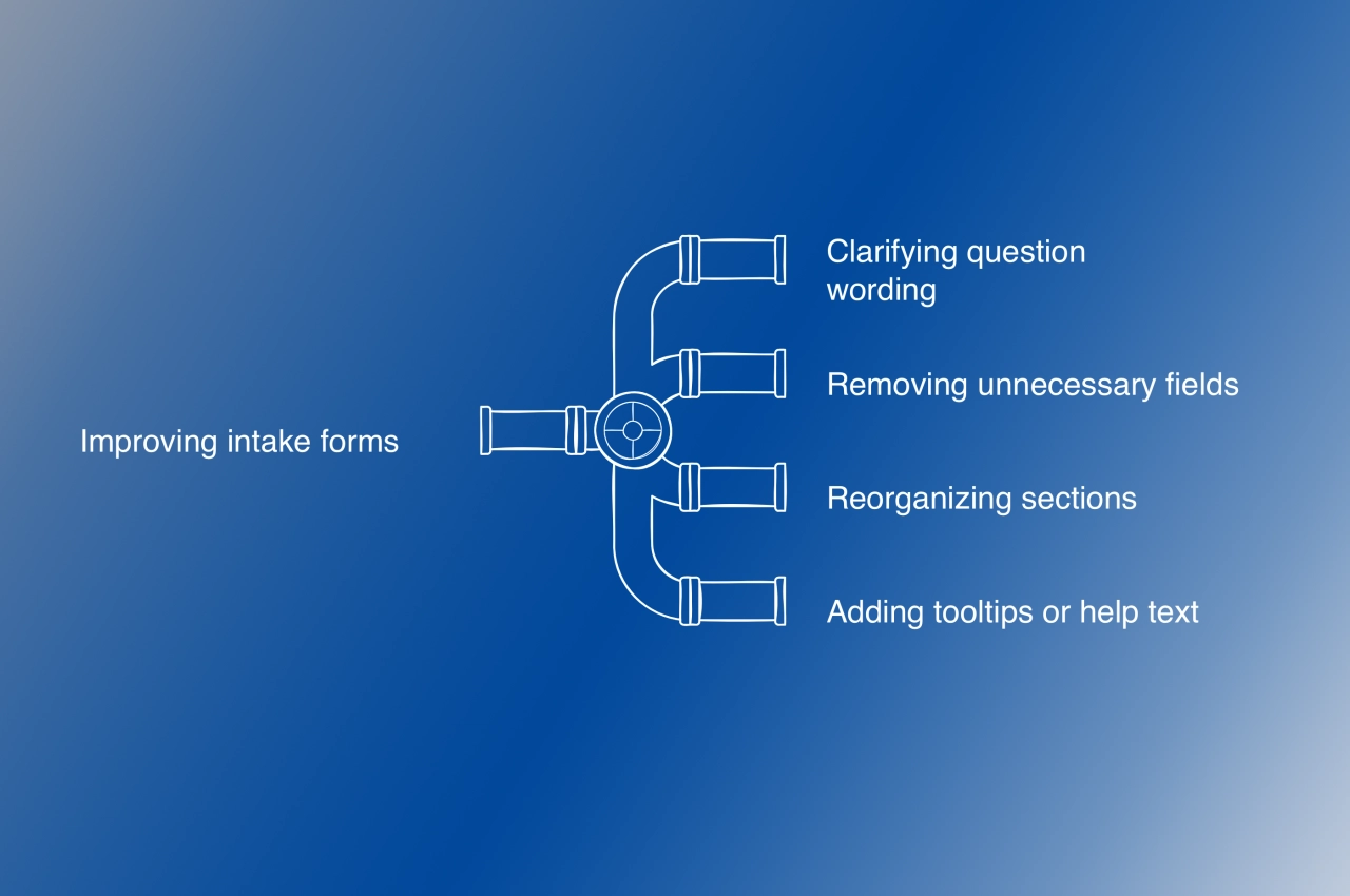 how to improve intake forms