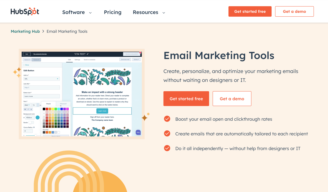 Hubspot email marketing software for agencies