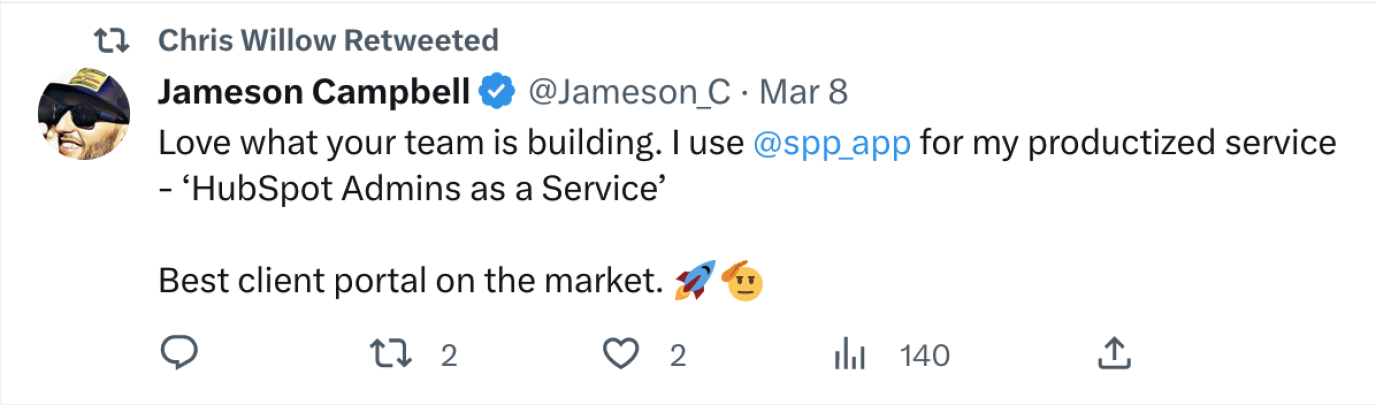Jameson Campbell tweet Chris retweet