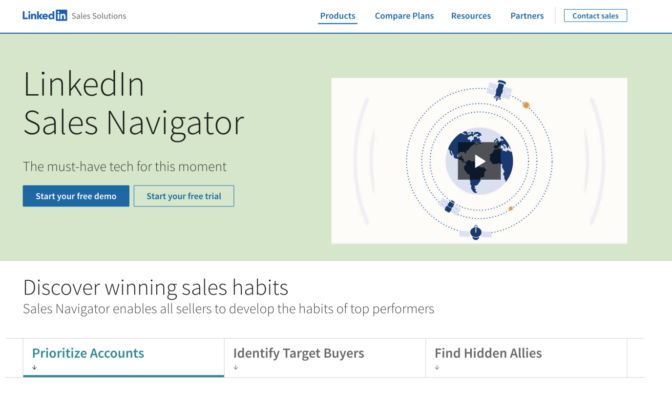 LinkedIn Sales Navigator b2b lead generation tool