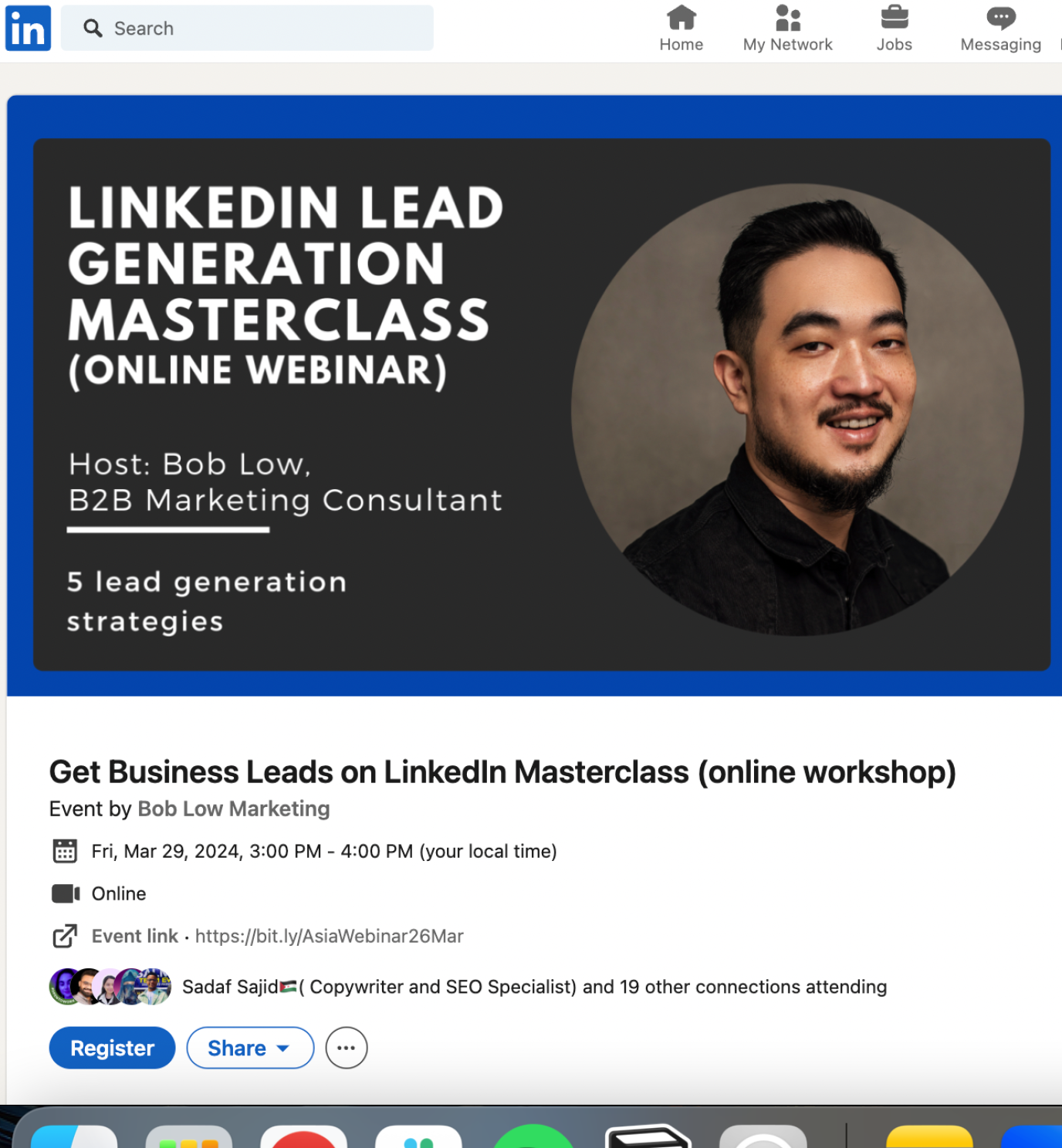 LinkedIn webinar lead generation campaign