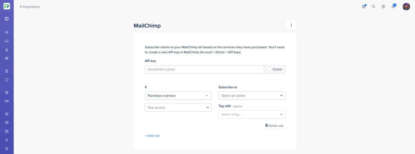 MailChimp integration Service Provider Pro