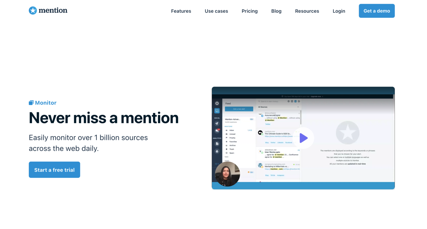 Mention client communication social listening tool