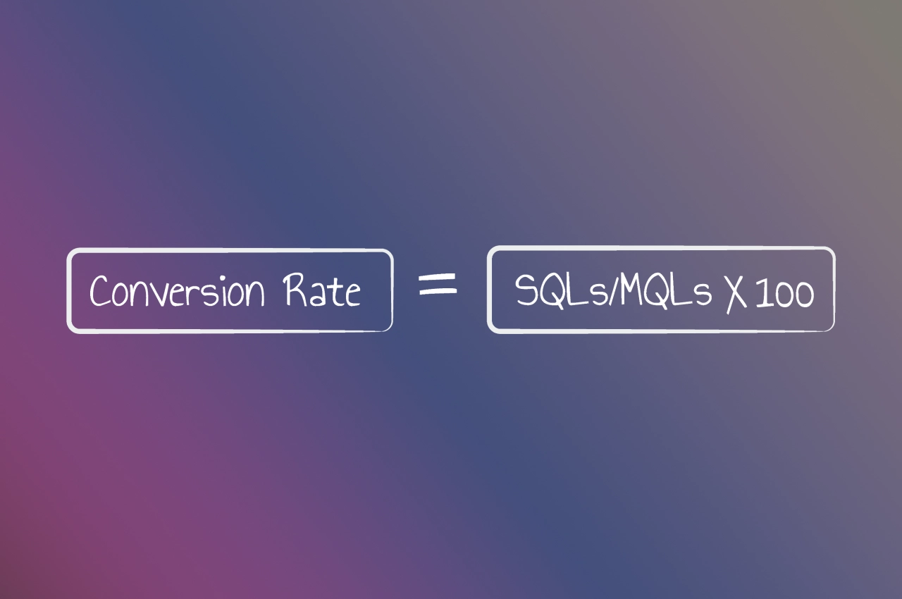 MQL and SQL conversion rate formula