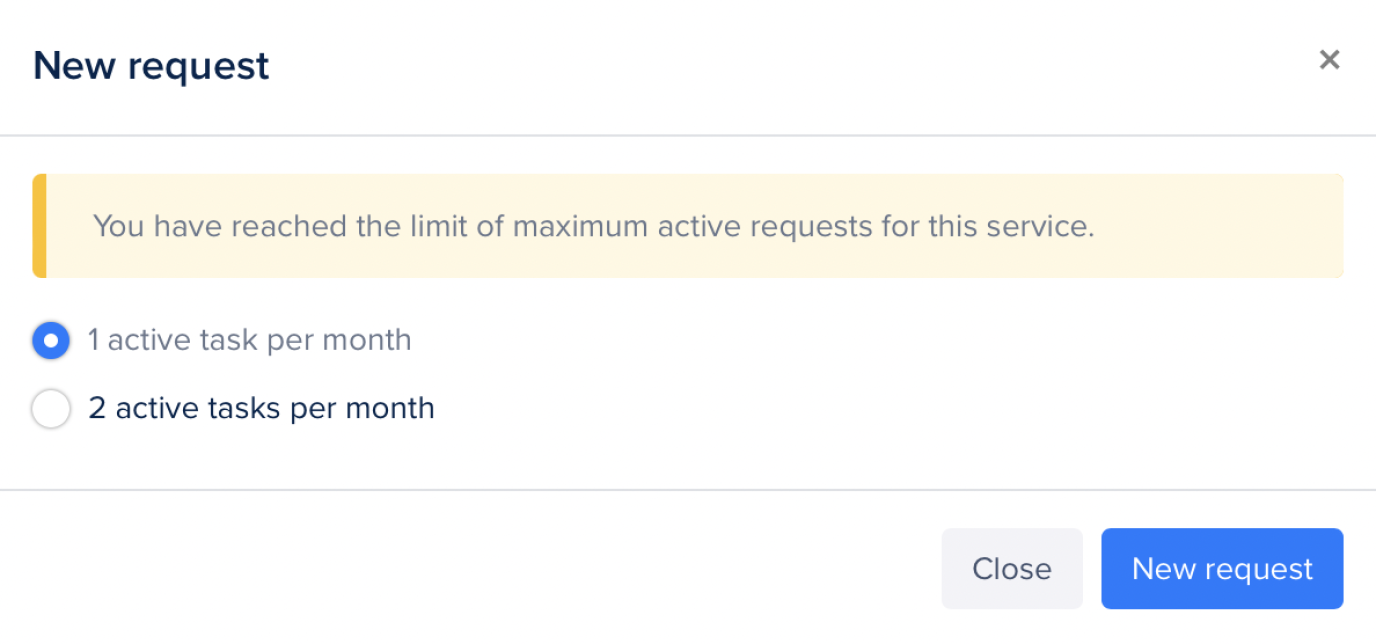 modal limit for active requests reached