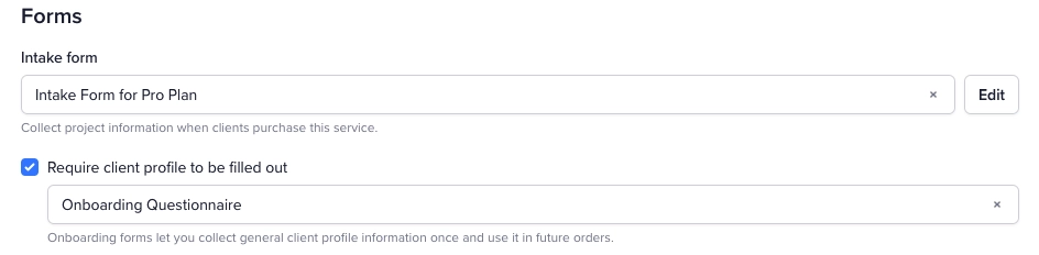 attaching onboarding form to intake form