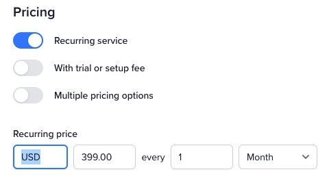 SPP service currency settings