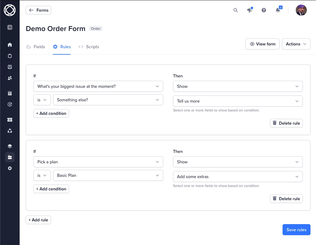 SPP Form Rules