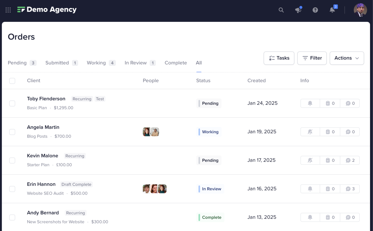 π
Admin Redesign
SPP order management view