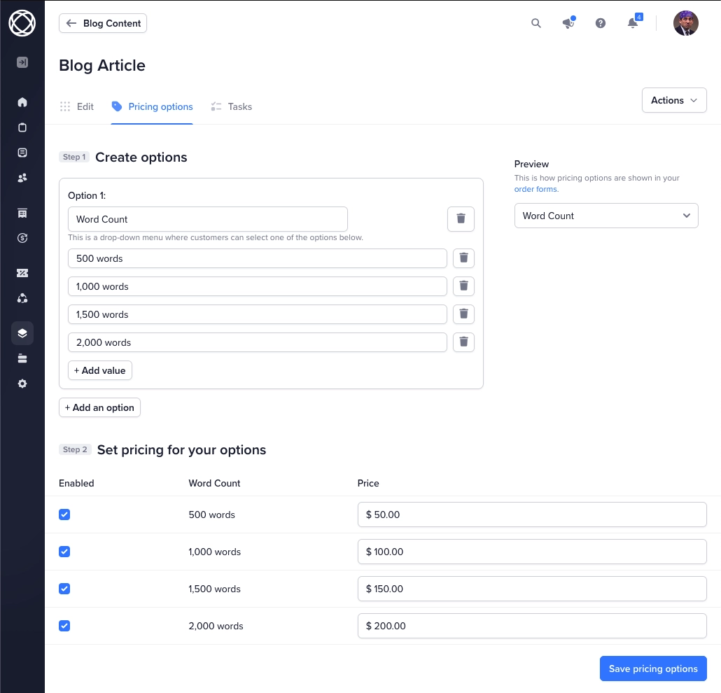 SPP Pricing Variants Editor