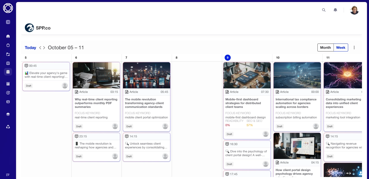 StoryChief.io calendar integration