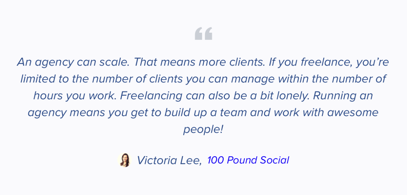 Victoria Lee 100 Pound Social quote