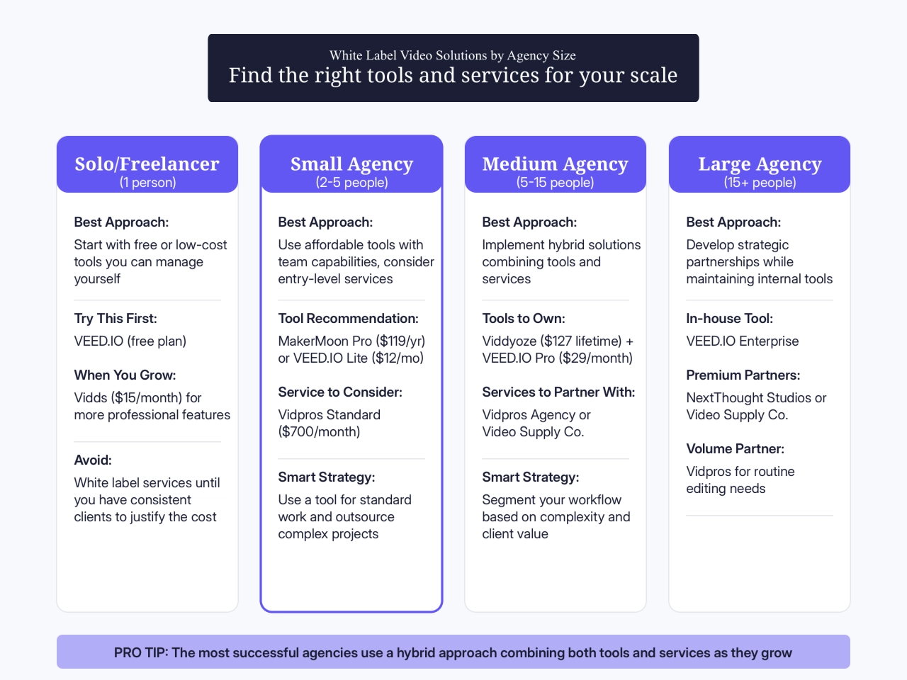 white label video solution by agency size