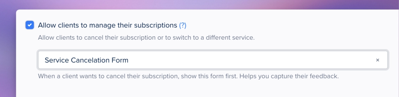 
                service cancelation form
                
