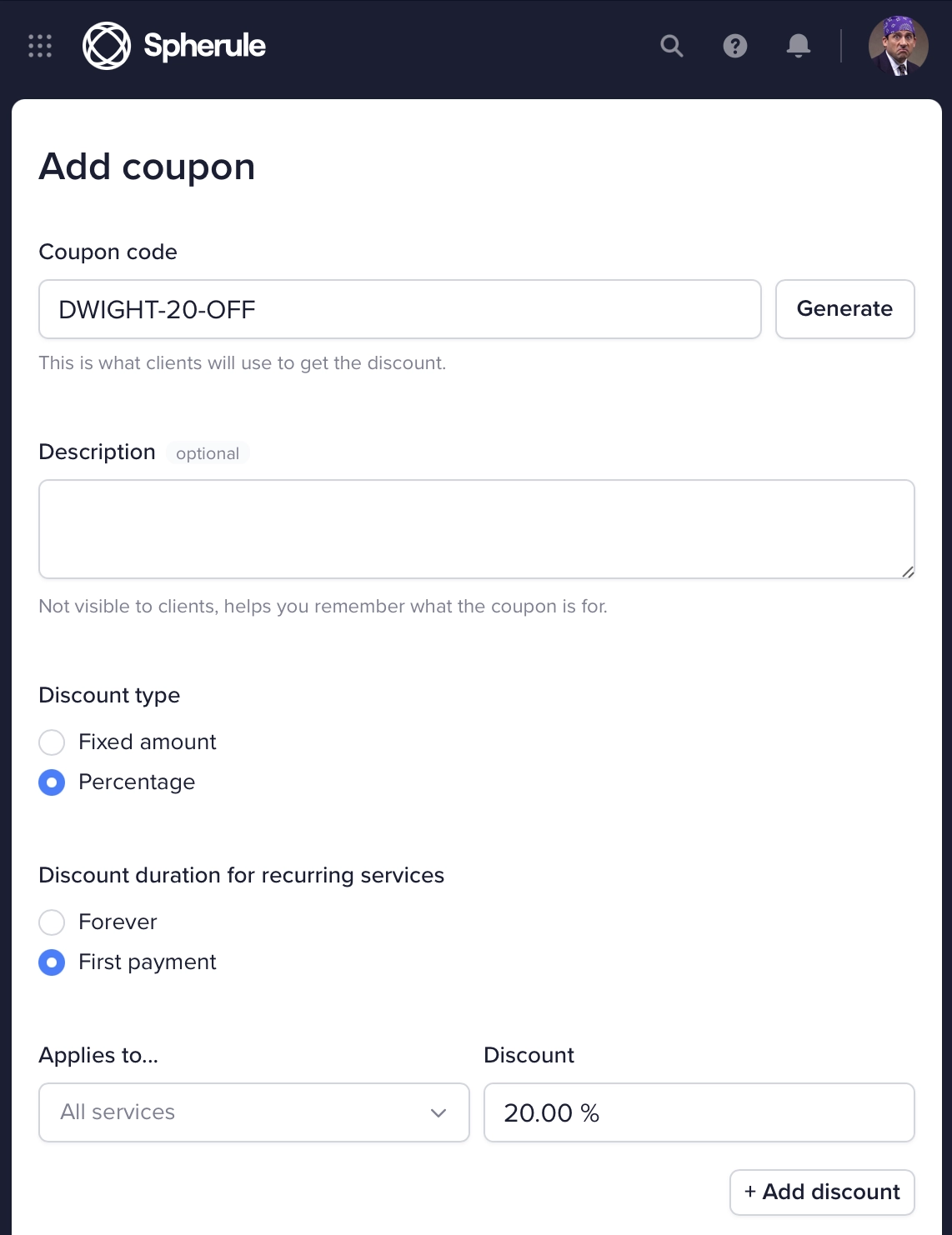 Referral coupon on mobile