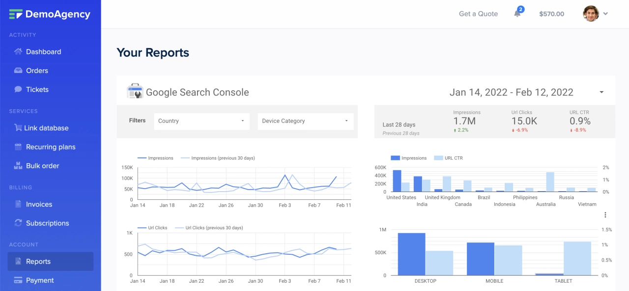 Embedded reports