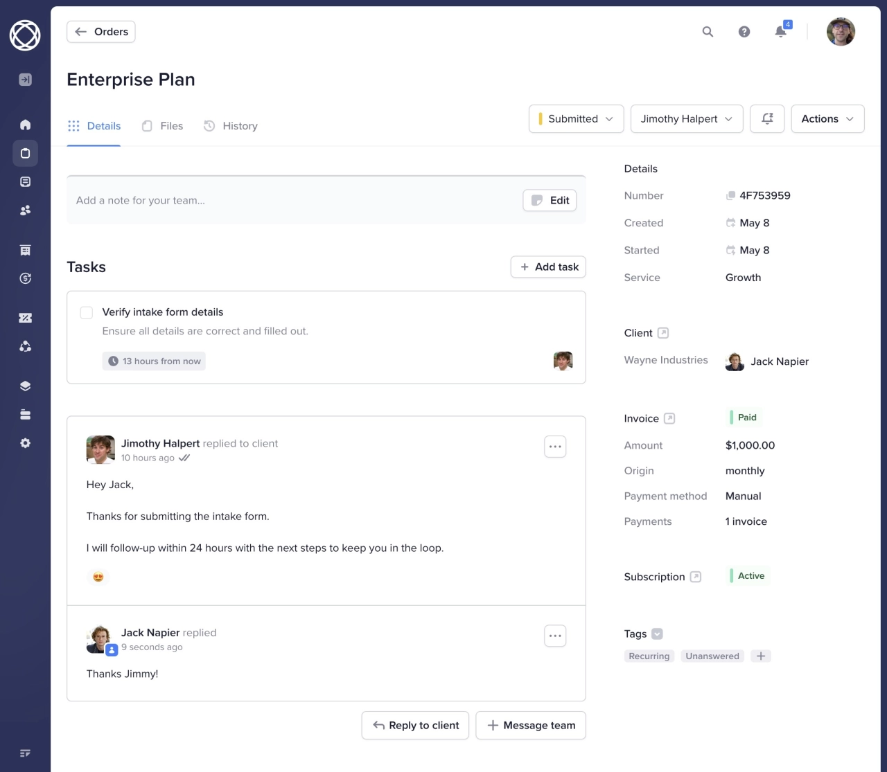 Client-side team collaboration for social media marketing agencies
